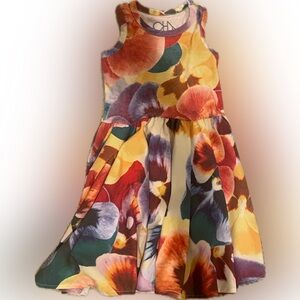 CHASER Girl Tank Twirl Dress Girls' 8 Sunburst Floral Pullover Sleeveless